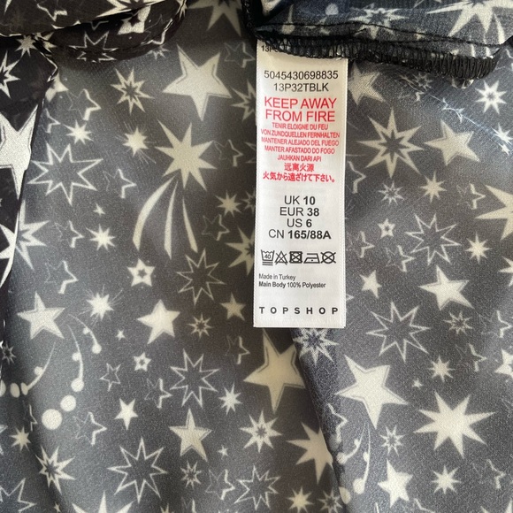 Topshop Sheer Star Print Shirt - Picture 5 of 5
